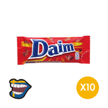 【瑞典】-Daim-脆杏仁焦糖夾心牛奶巧克力單顆10入裝 【瑞典】-Daim-脆杏仁焦糖夾心牛奶巧克力