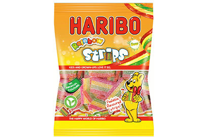 【美國】Haribo Sour Rainbow Strips小熊彩虹酸軟糖(150g)