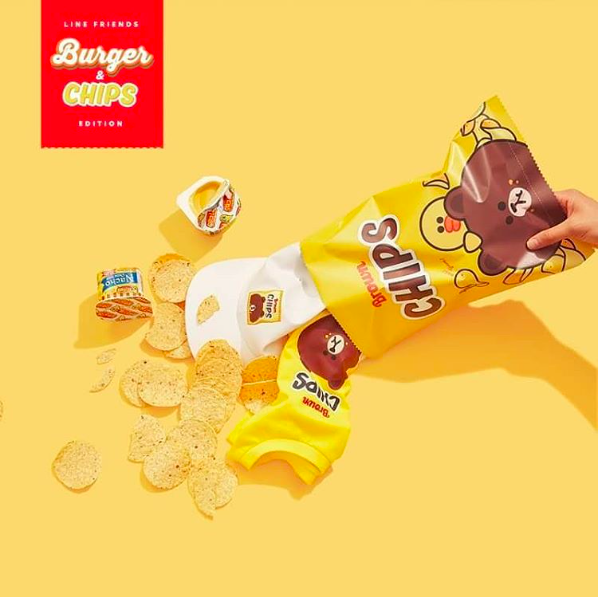 linefriends-burgerandchips