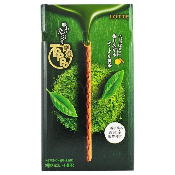 抹茶控必吃！精選日本15款抹茶零食大評比（下）_10. Lotte樂天 Toppo嚴選抹茶棒