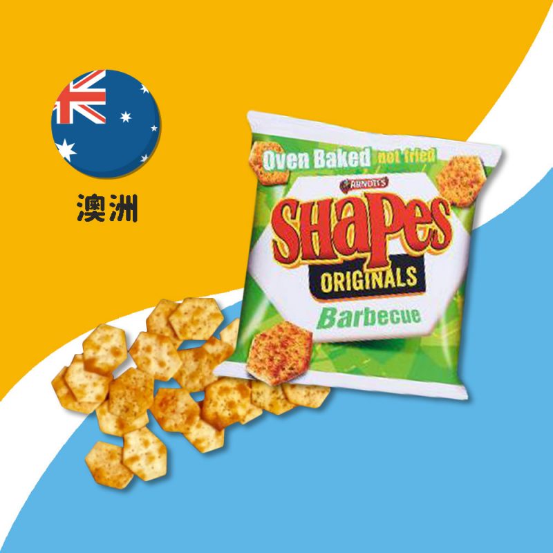 【澳洲】 Shapes BBQ烤肉口味烘烤餅乾25g