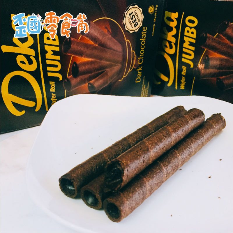 【印尼】Deka典藏黑雪茄巧克力捲心酥320g