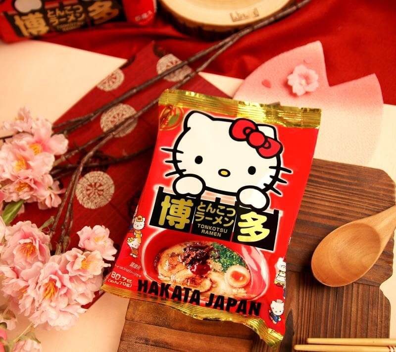 【日本】九州Hello kitty限定博多屯骨泡麵80.7g(5入/袋)